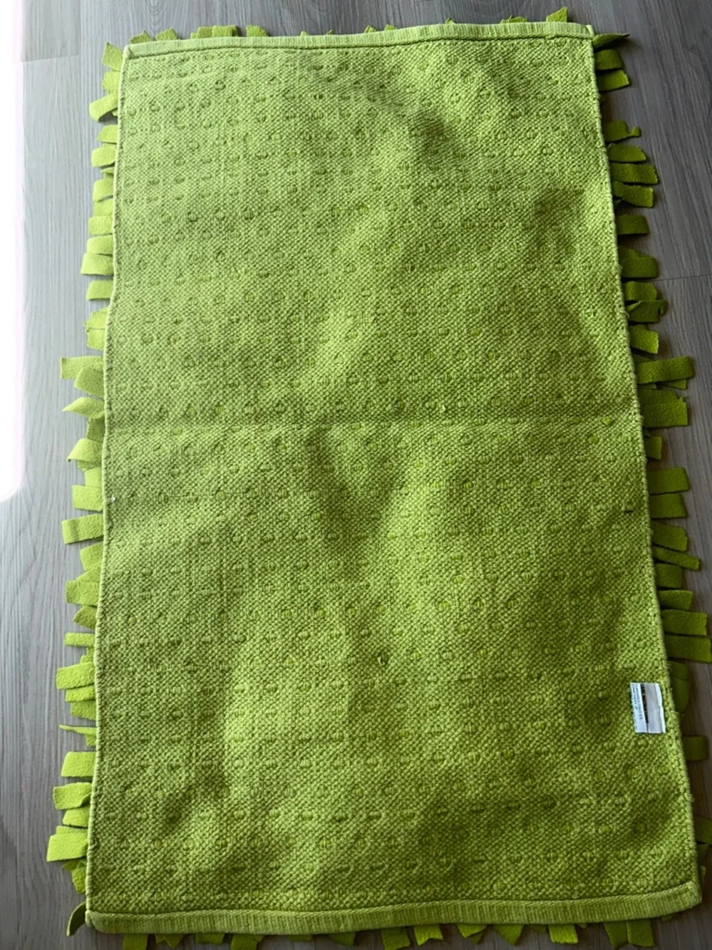 Shaggy Accent Throw Rug Lime Green NWOT Bath Textured Shaggy Artsy